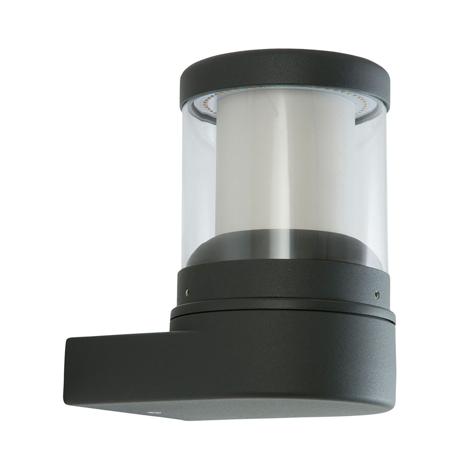 LCD Levent LED outdoor wall light, graphite, die-cast aluminium, polycarbonate, 10 W, energy efficiency: A, H: 22 cm