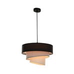 Lindby lampada a sospensione Coria, nero/grigio/bianco, Ø 40 cm, E27