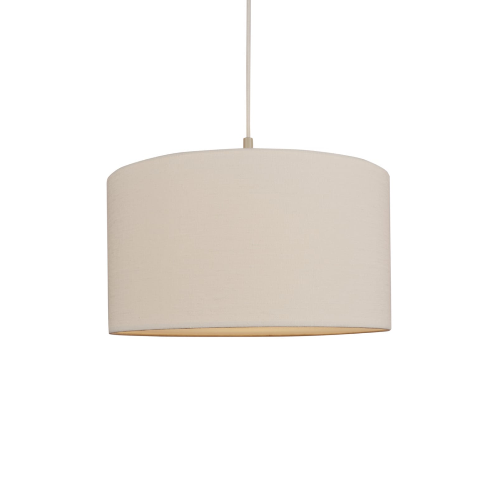 Lampada a sospensione Soft, Ø 44 cm, bianco/sabbia, lino - Belid
