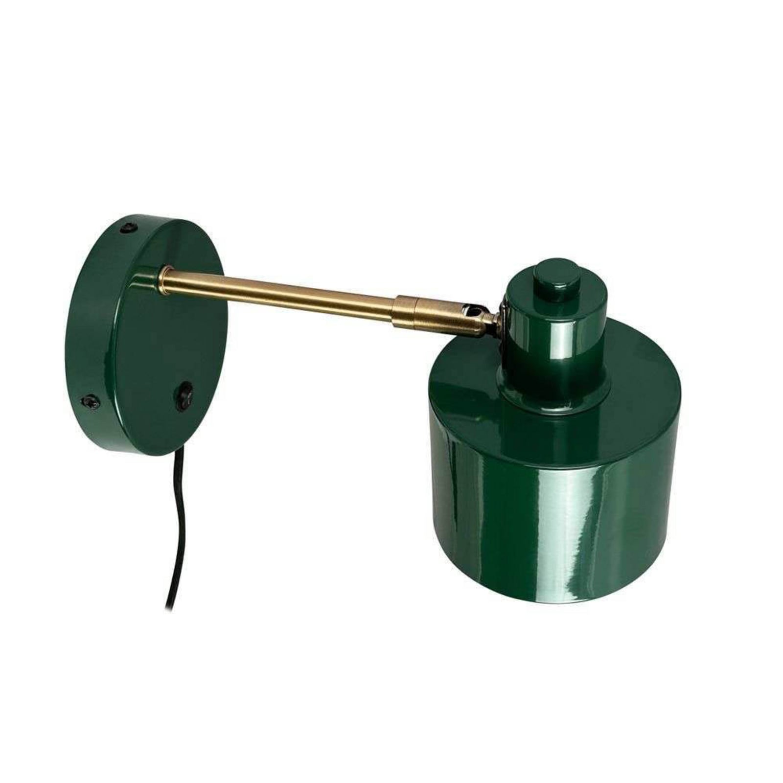 Dyberg Larsen vegglampe Ocean, mørkegrønn, utstikk 30 cm