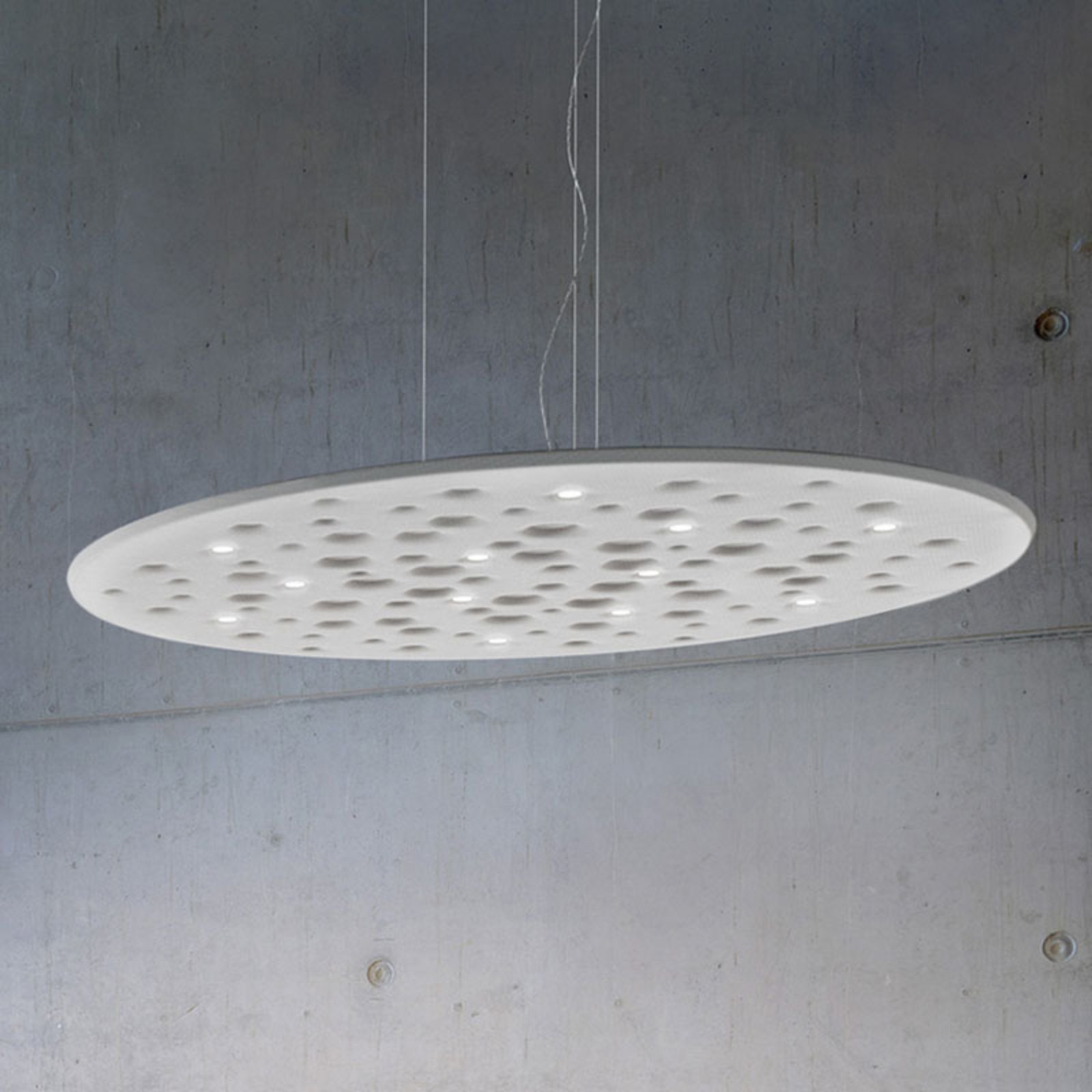 Artemide Silent Field 2.0, hanging lamp down white