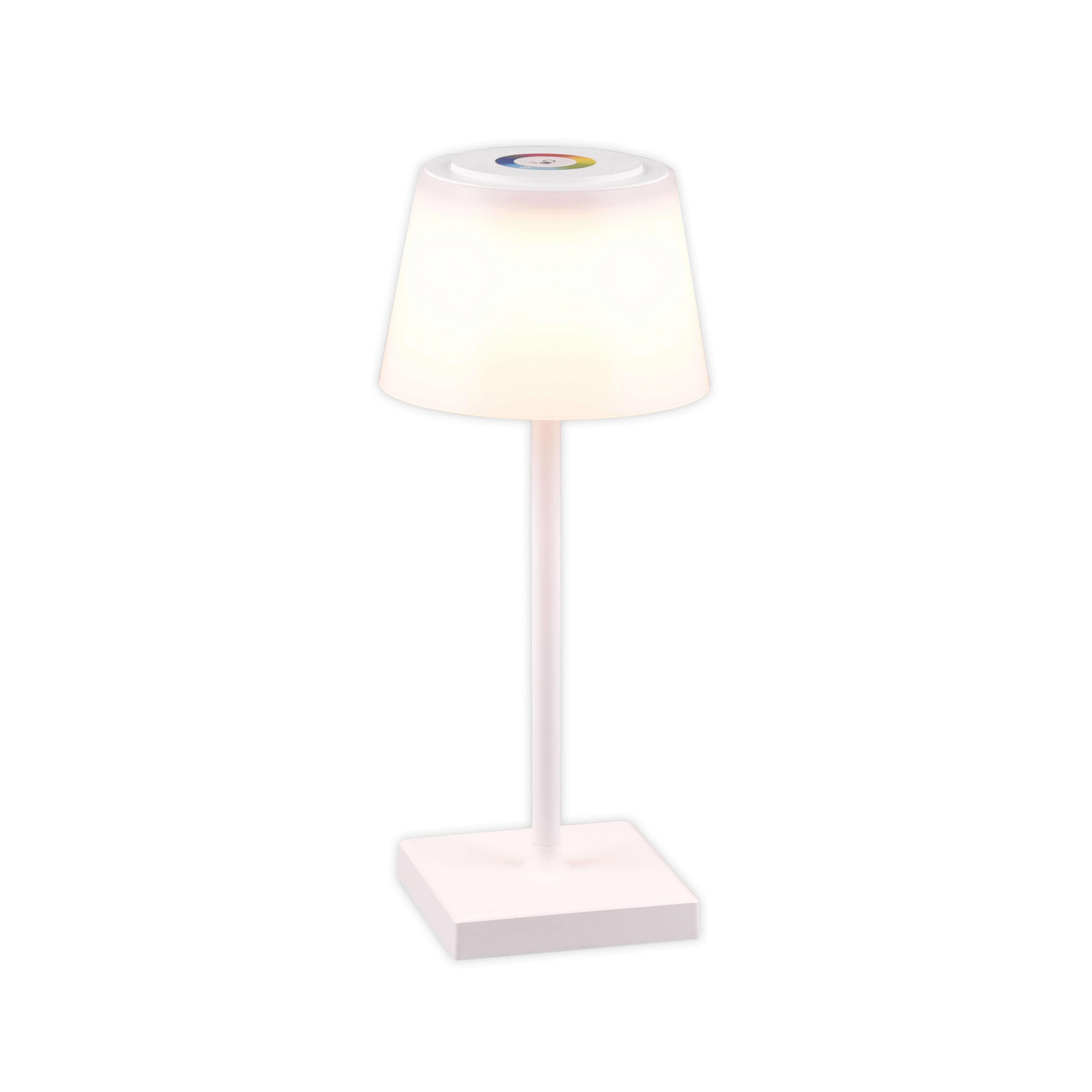 Lampe à poser LED Sanchez RGBW/dim, blanche