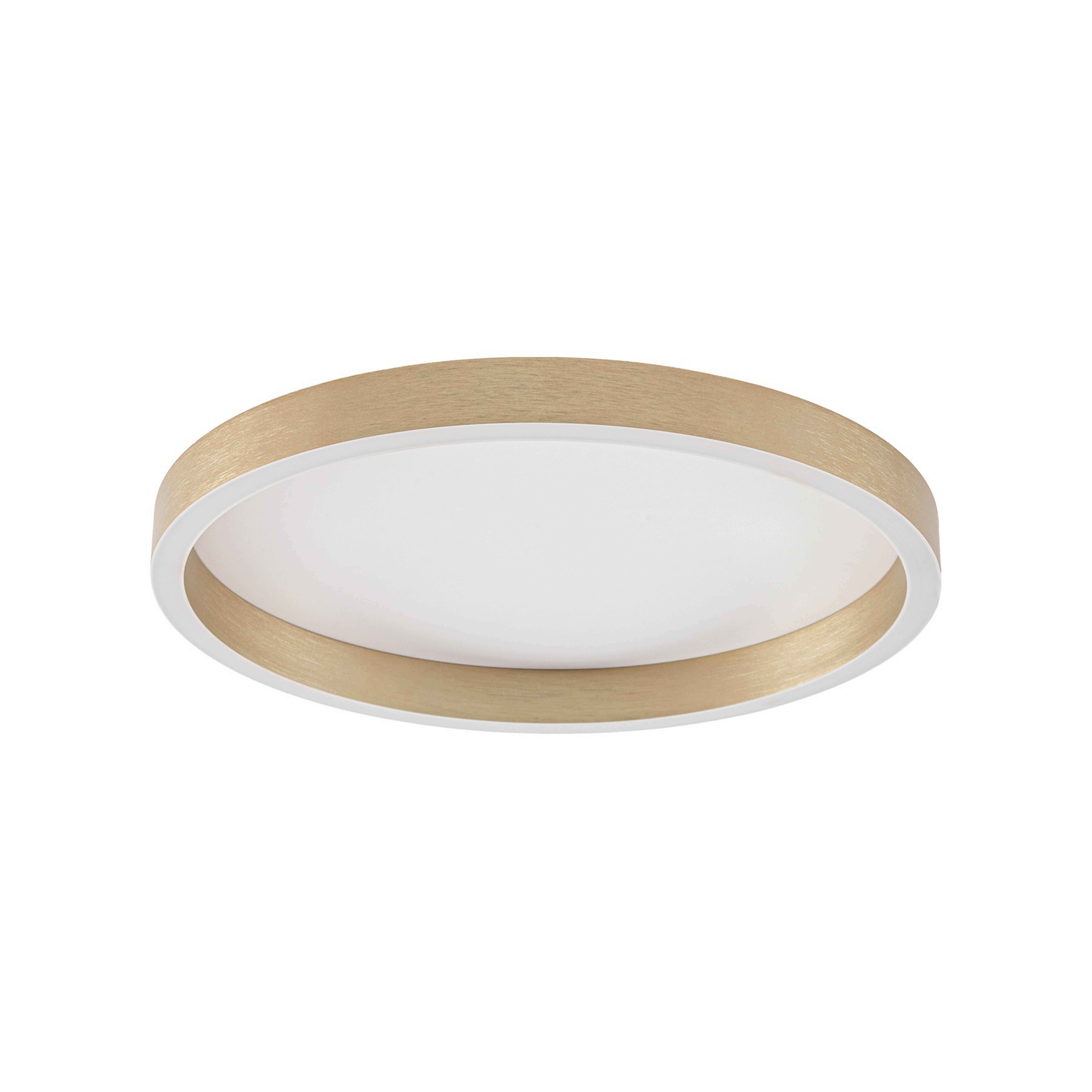 Lampa sufitowa LED Rotundo, mosiądz szczotkowany, ściemniana, Ø 40 cm – Lucande