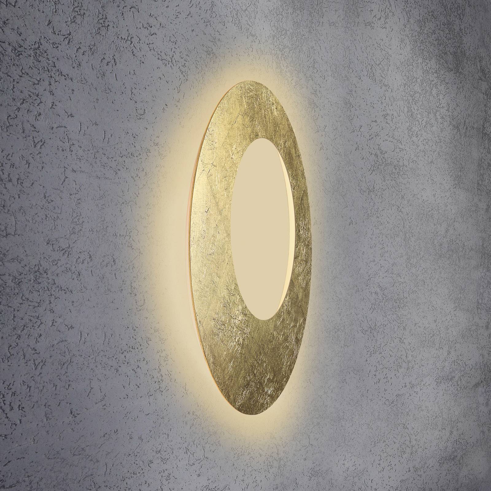 Bild von Escale Blade Open LED-Wandleuchte Blattgold Ø 79cm
