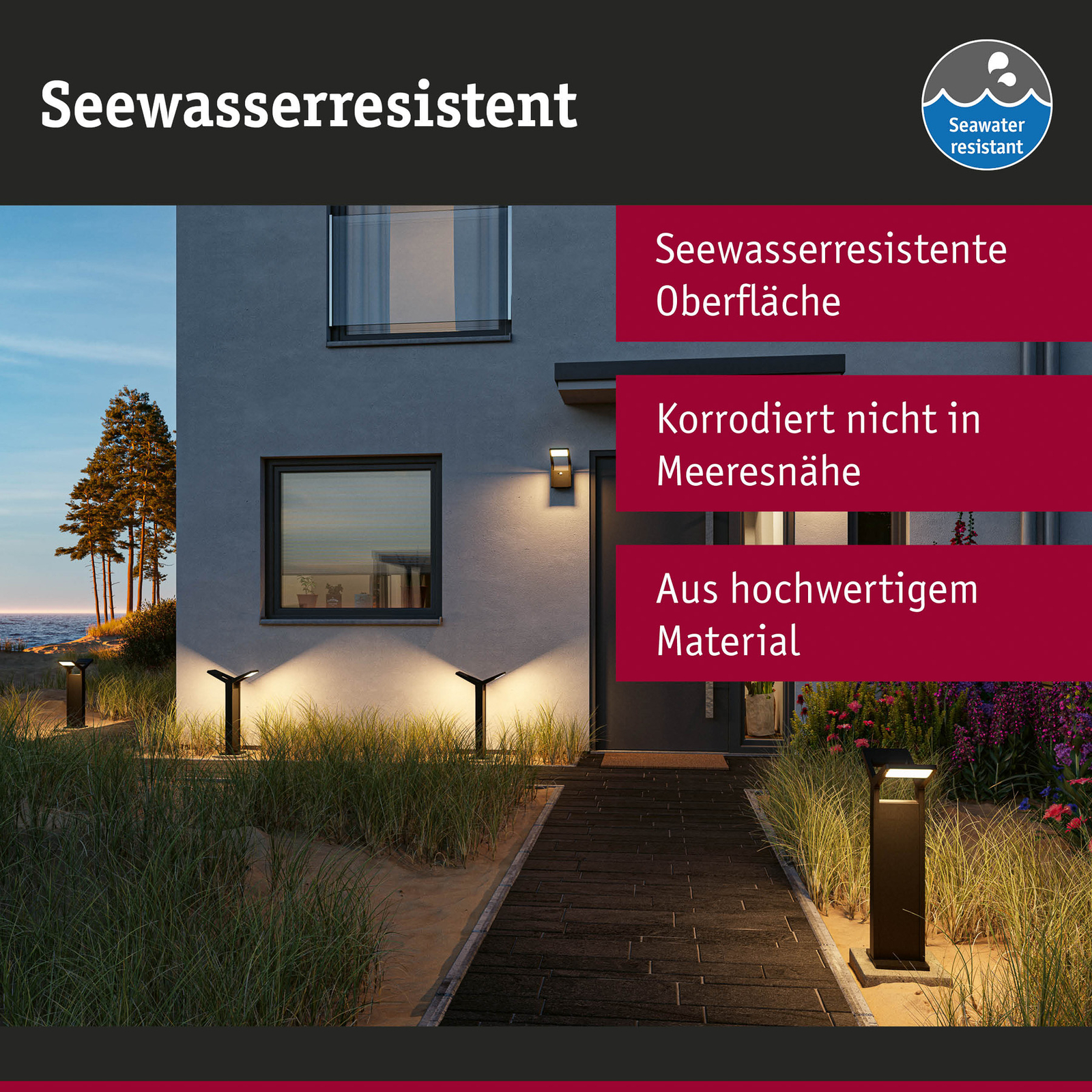 Juntea Candeeiro de Parede Exterior com Sensor SWR Antracite - Paulmann