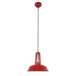 Eden pendant light, red, metal, E27 socket