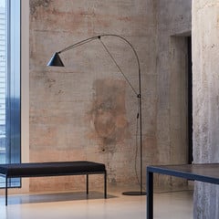 midgard LED-lattiavalaisin AYNO L, musta/musta 4000 K 166 cm