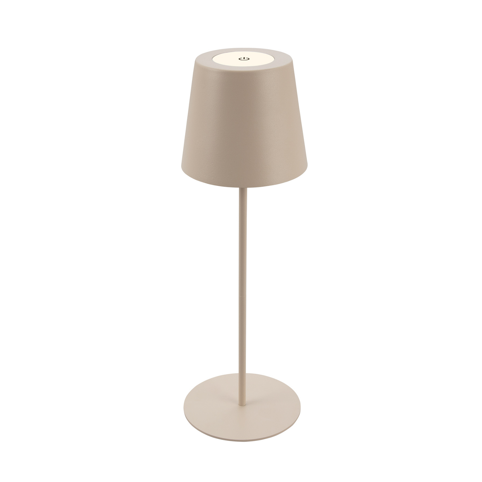 Lámpara de mesa LED recargable 7508011, beige, 2.700 K IP44 touch dimmer