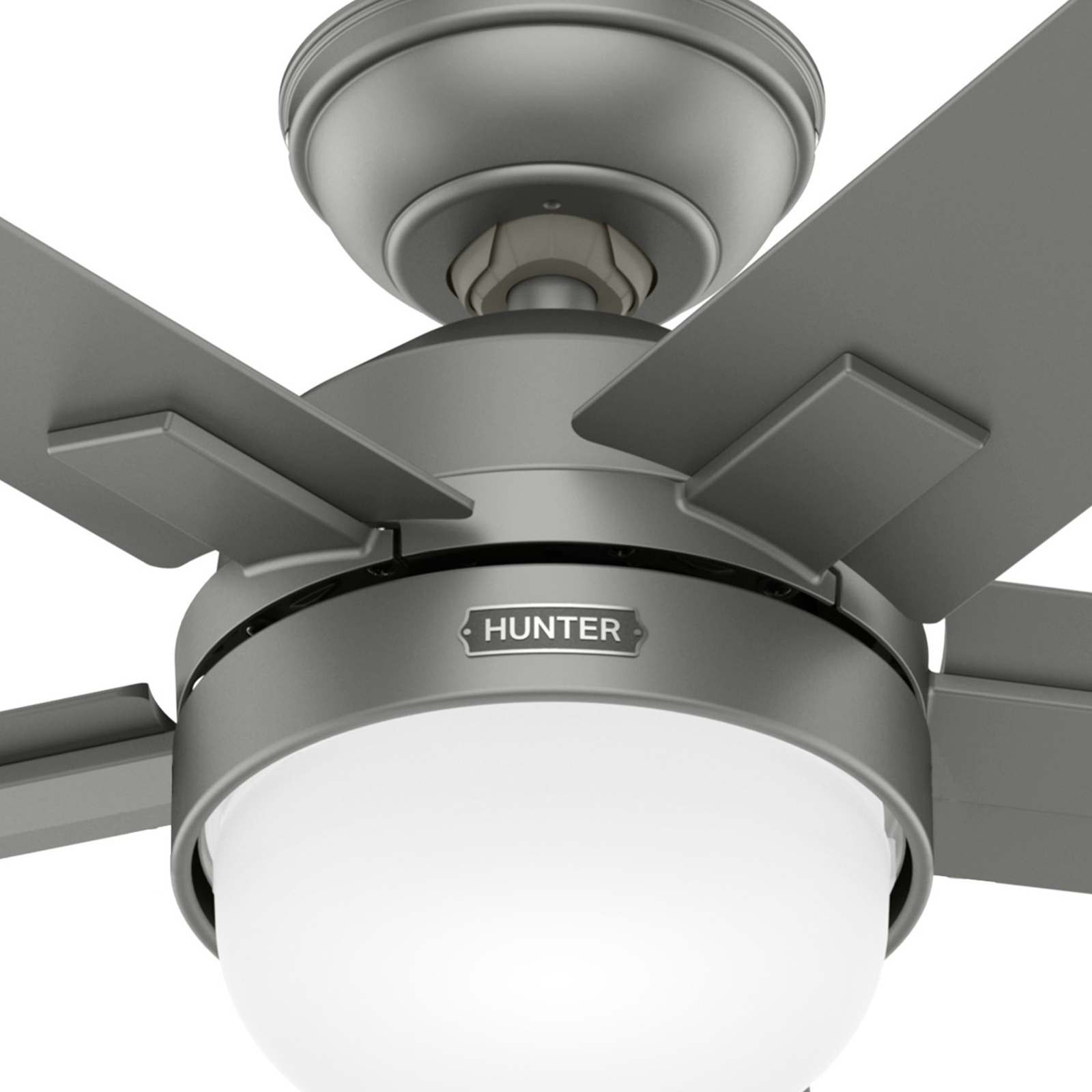 Hunter Zeal ventilátor AC lampa E27 strieborná