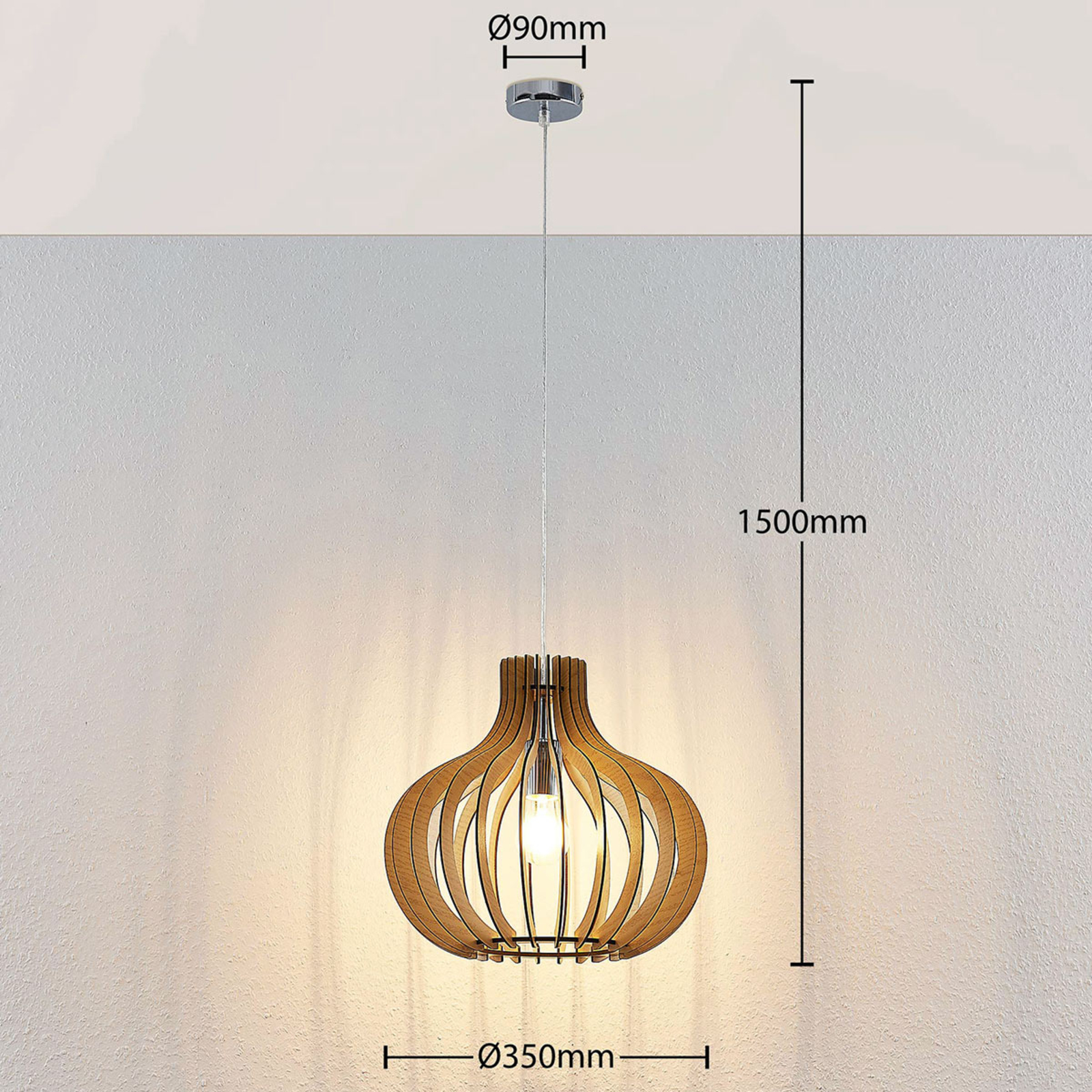 Sina Taklampa Light Wood - Lindby