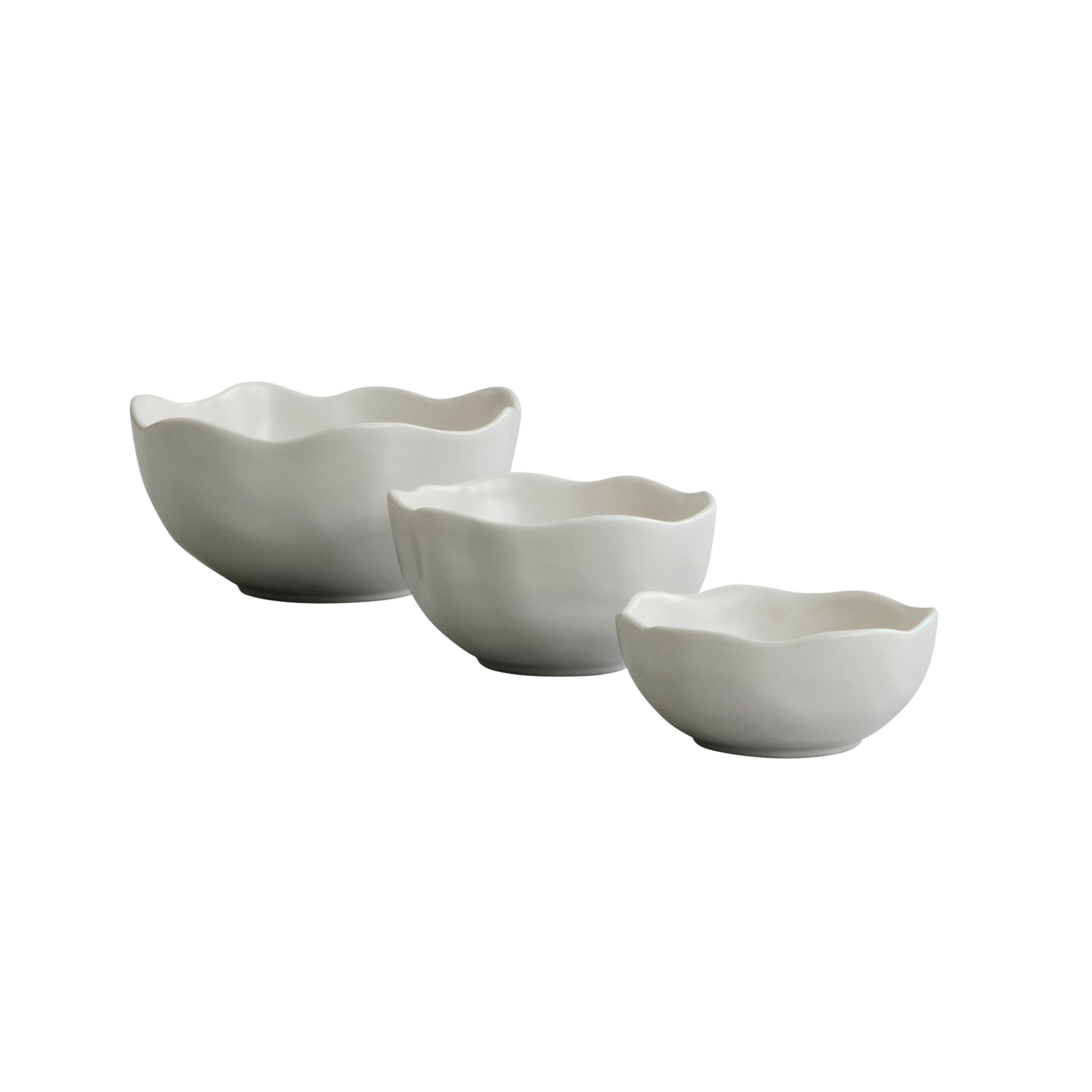 Native bowl, set of 3, wave shape, white - 101 Copenhagen