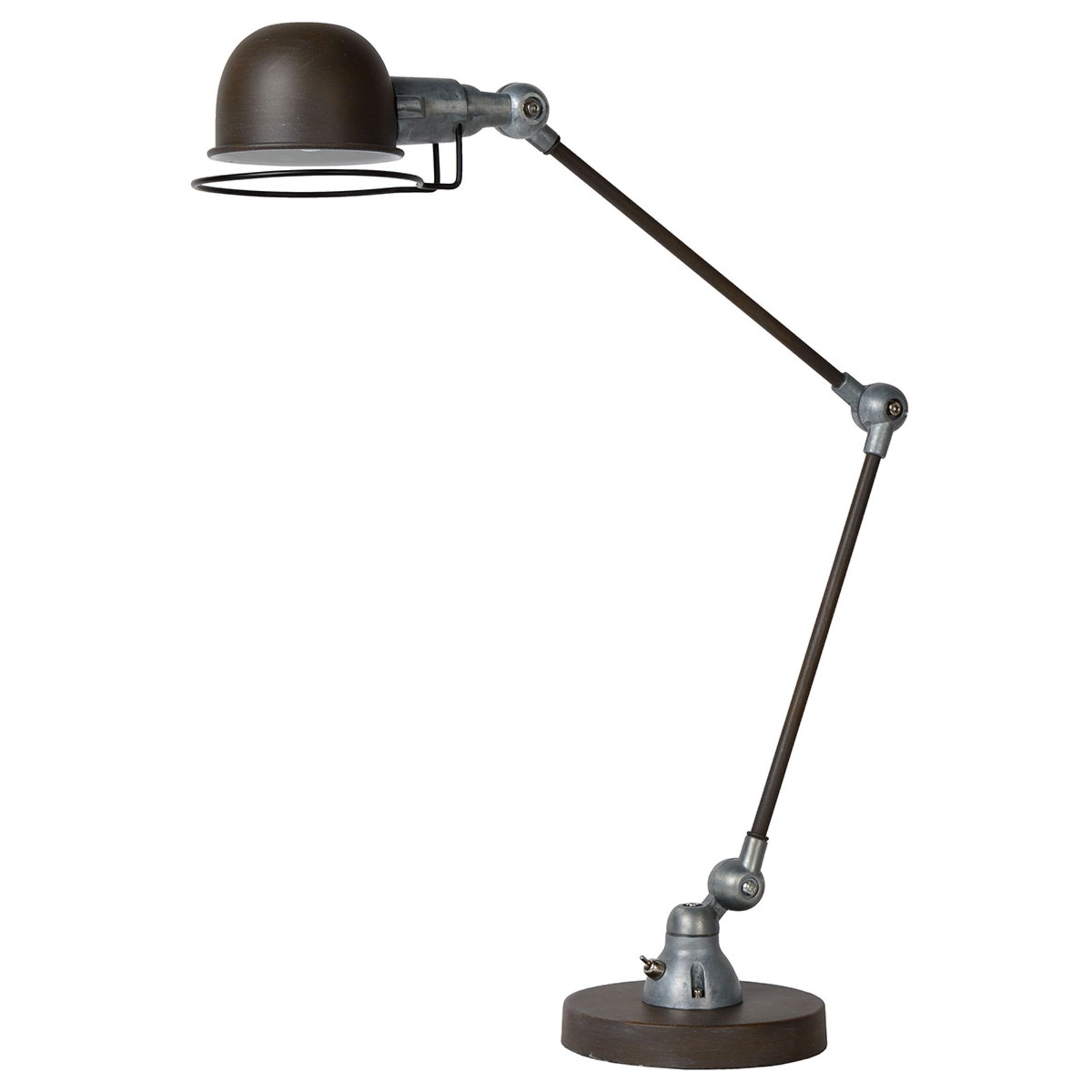 Lucide Honore desk lamp in an industrial look, for Workroom / Office, metal, E14, 40 W, energy efficiency: A++, W: 10.5 cm, H: 63 cm
