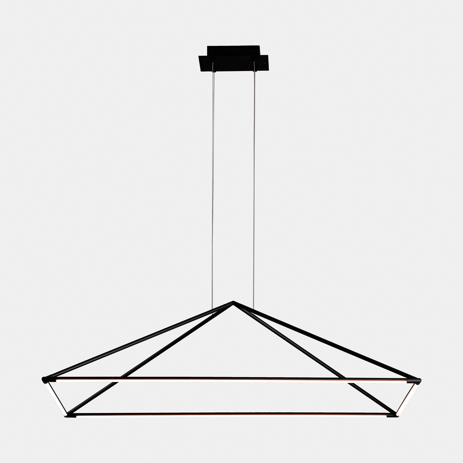 Grok Tubs LED-hængelampe i mat sort, 90 x 60 cm