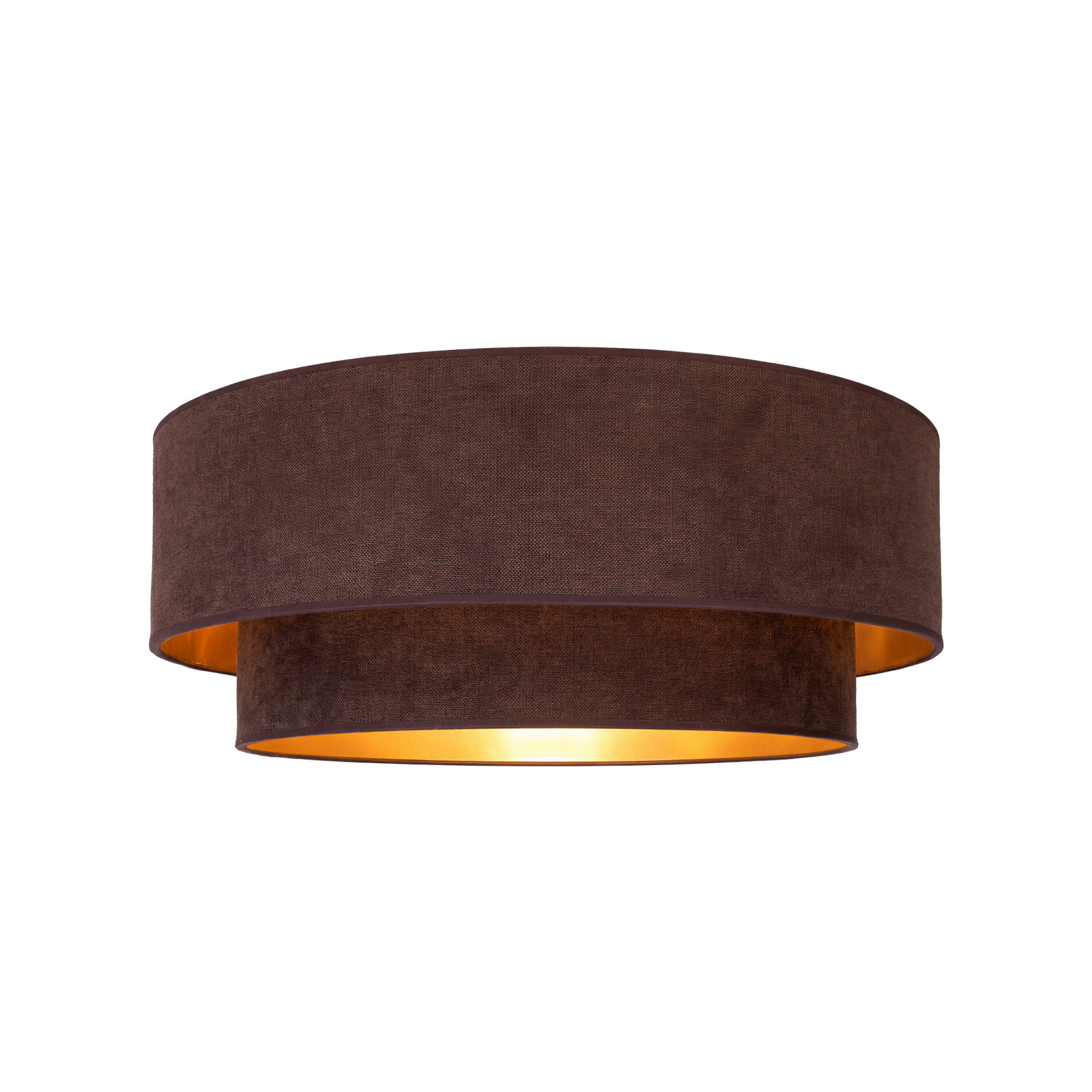 Deckenlampe Boho, braun/gold, Ø 60 cm, Textil, E27