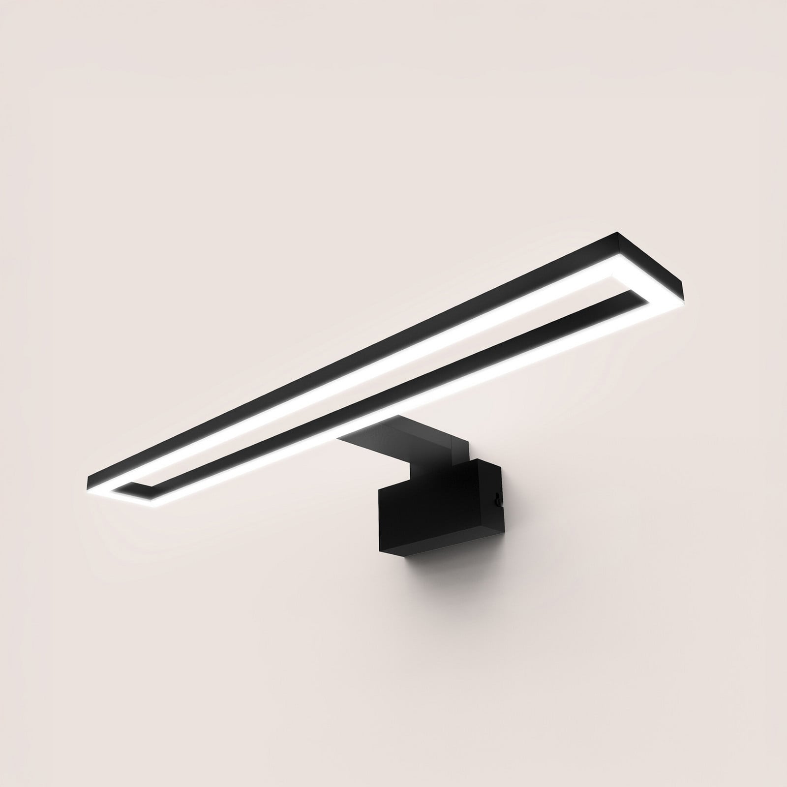 OSRAM LED лампа за огледало Orbis Saturn, черна, ширина 50 см, IP44