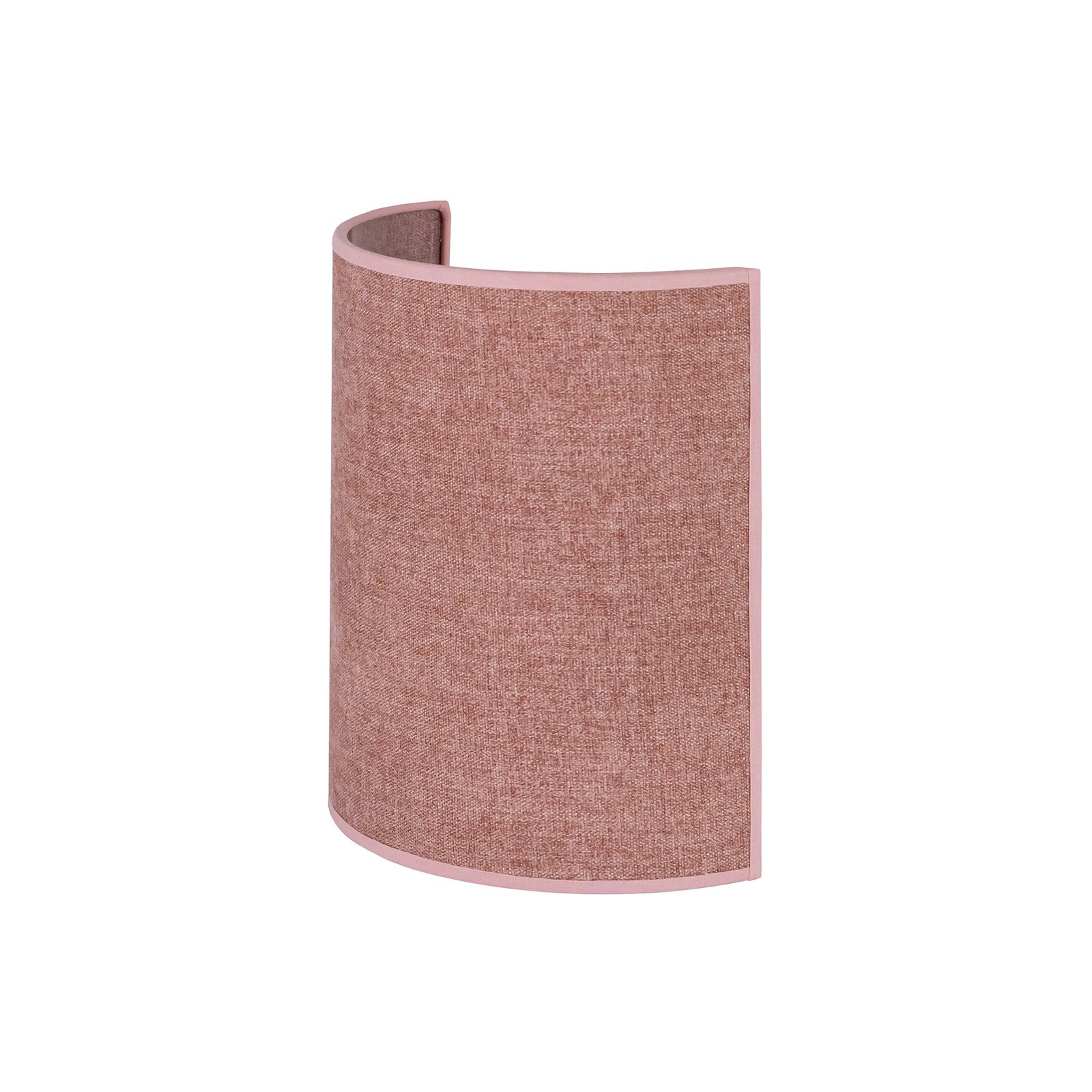 Euluna kinkiet Celine, różowy, tkanina szenilowa, wysokość 24 cm