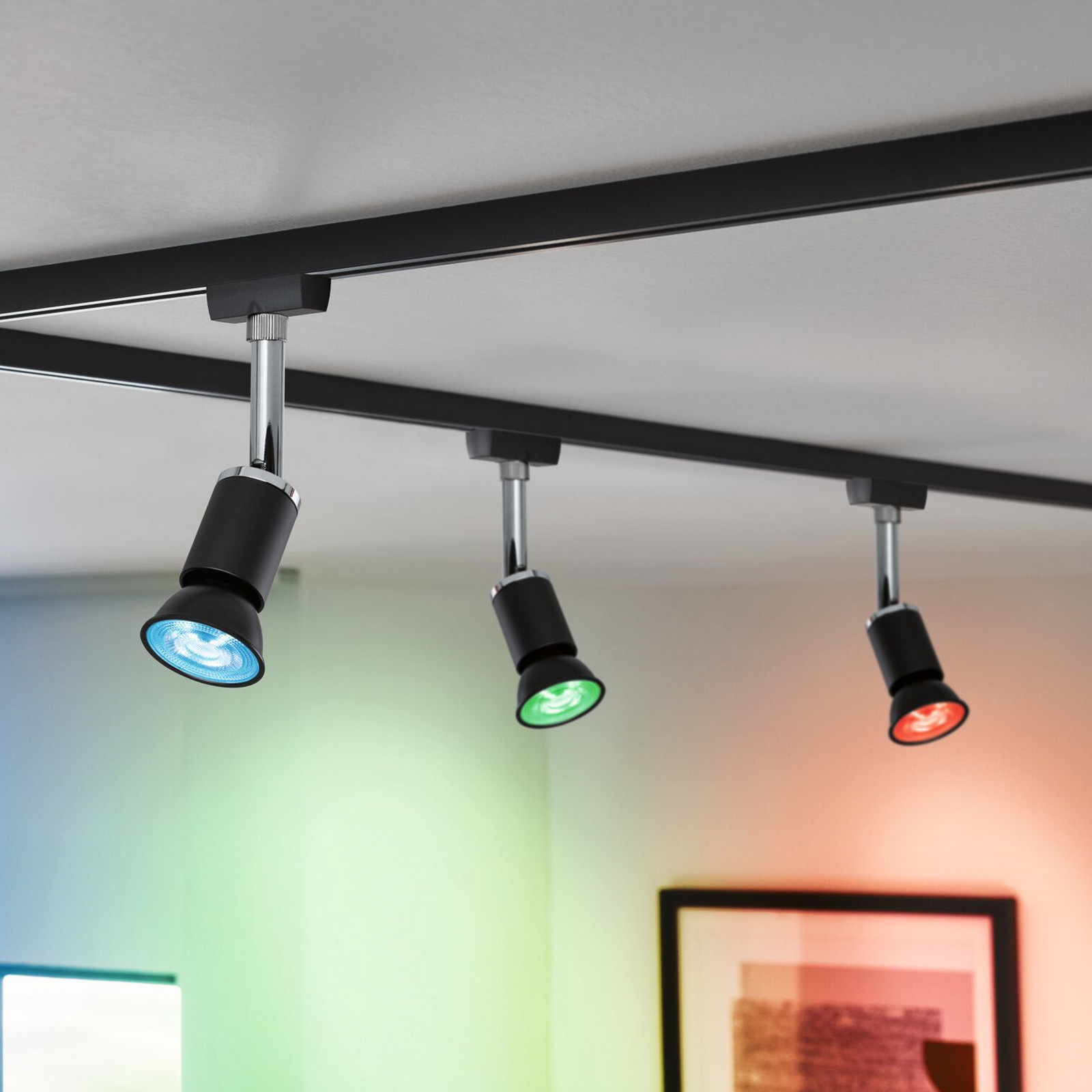 Paulmann LED GU10 4.8W 350lm ZigBee negru 3x - negru mat
