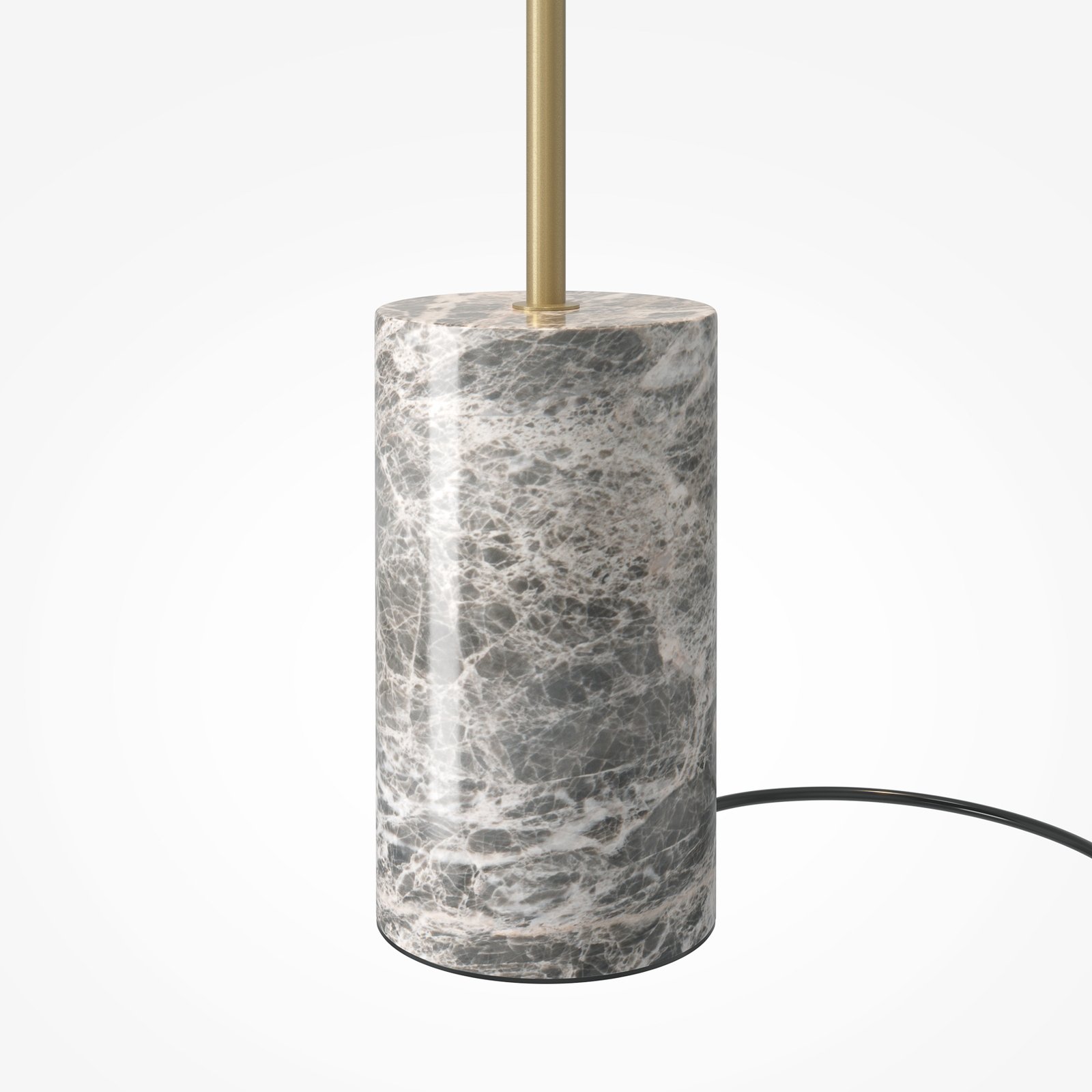 Maytoni LED floor lamp Kyoto, grey, height 145 cm, marble