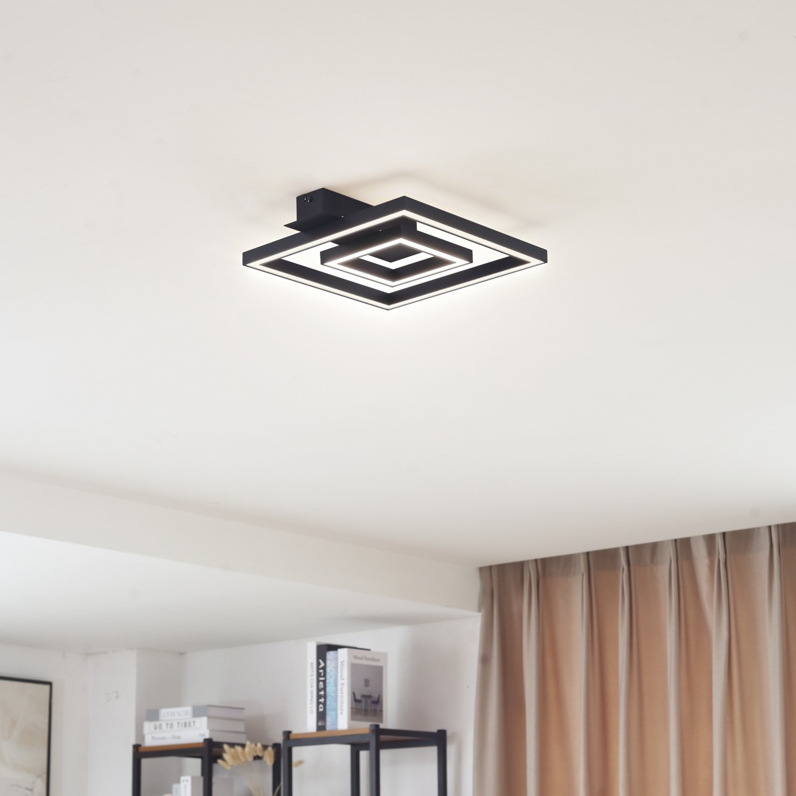 Madamo LED Ceiling Lamp Black - Lindby