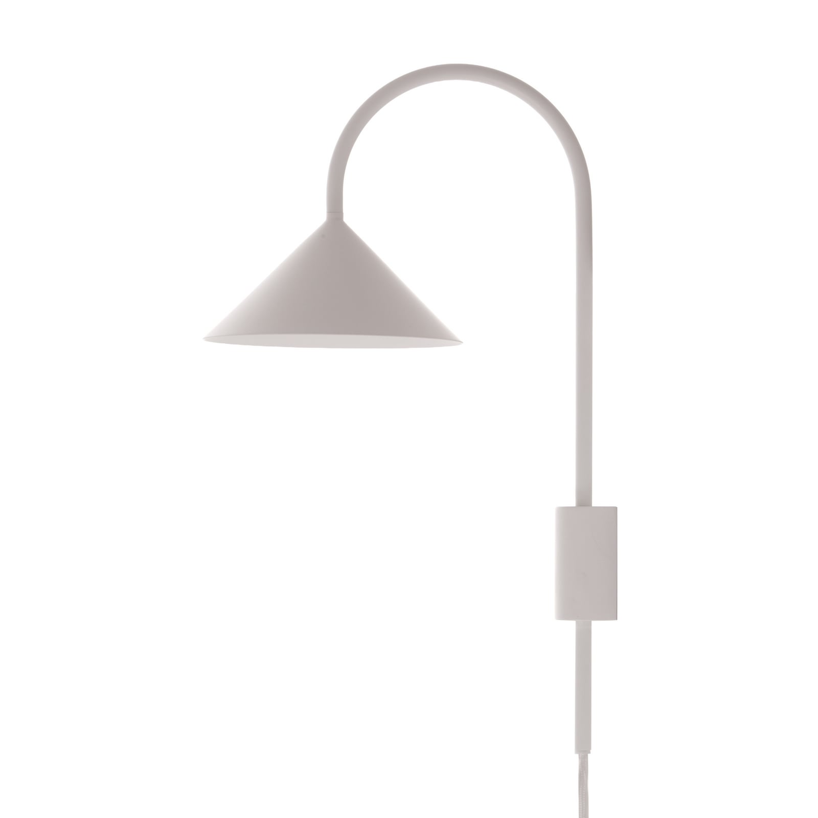 Zidna svjetiljka Grasp, mat bijela, 40 cm, s utikačem - Frandsen