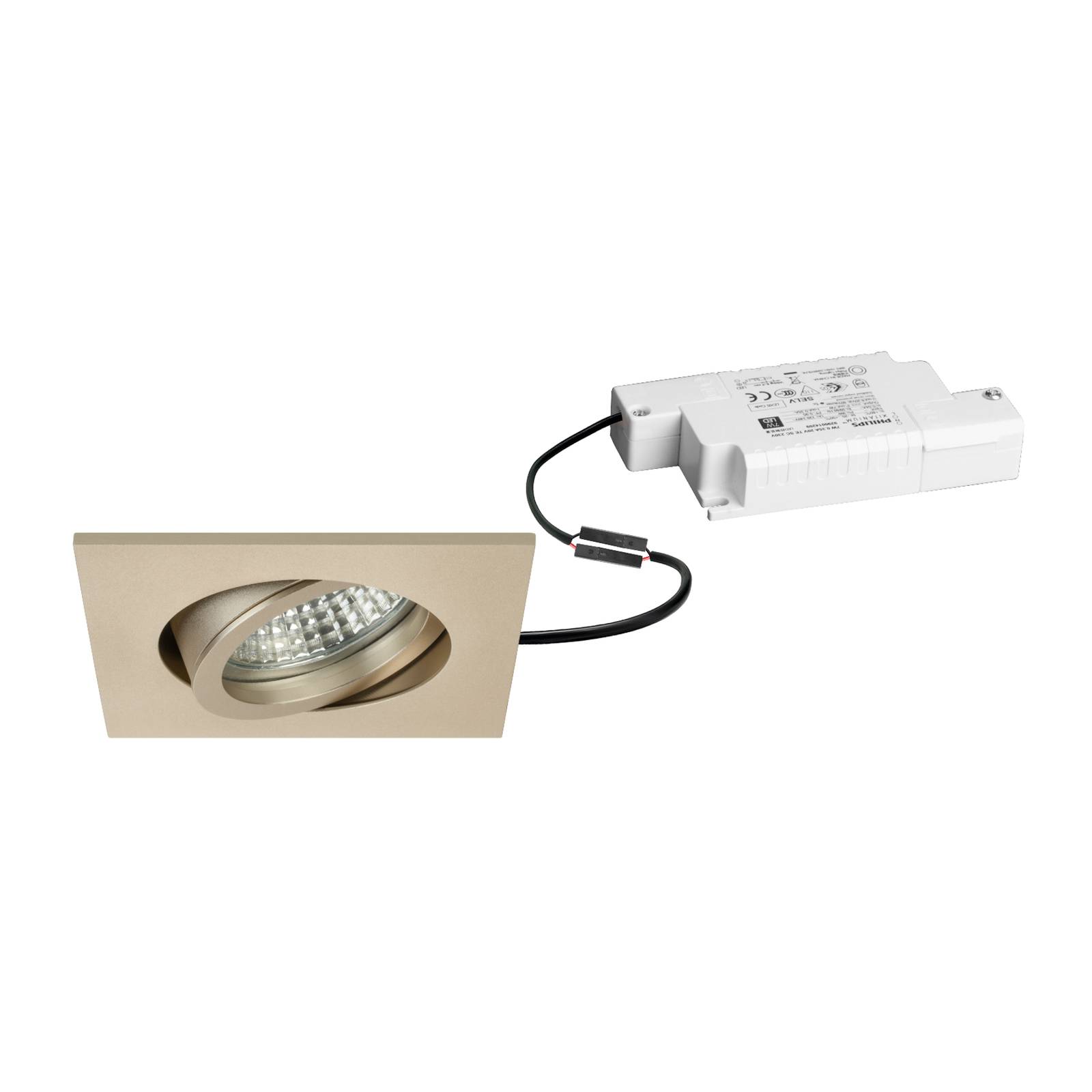 BRUMBERG LED-Einbauspot Tirrel-S, RC-dimmbar, hellgold