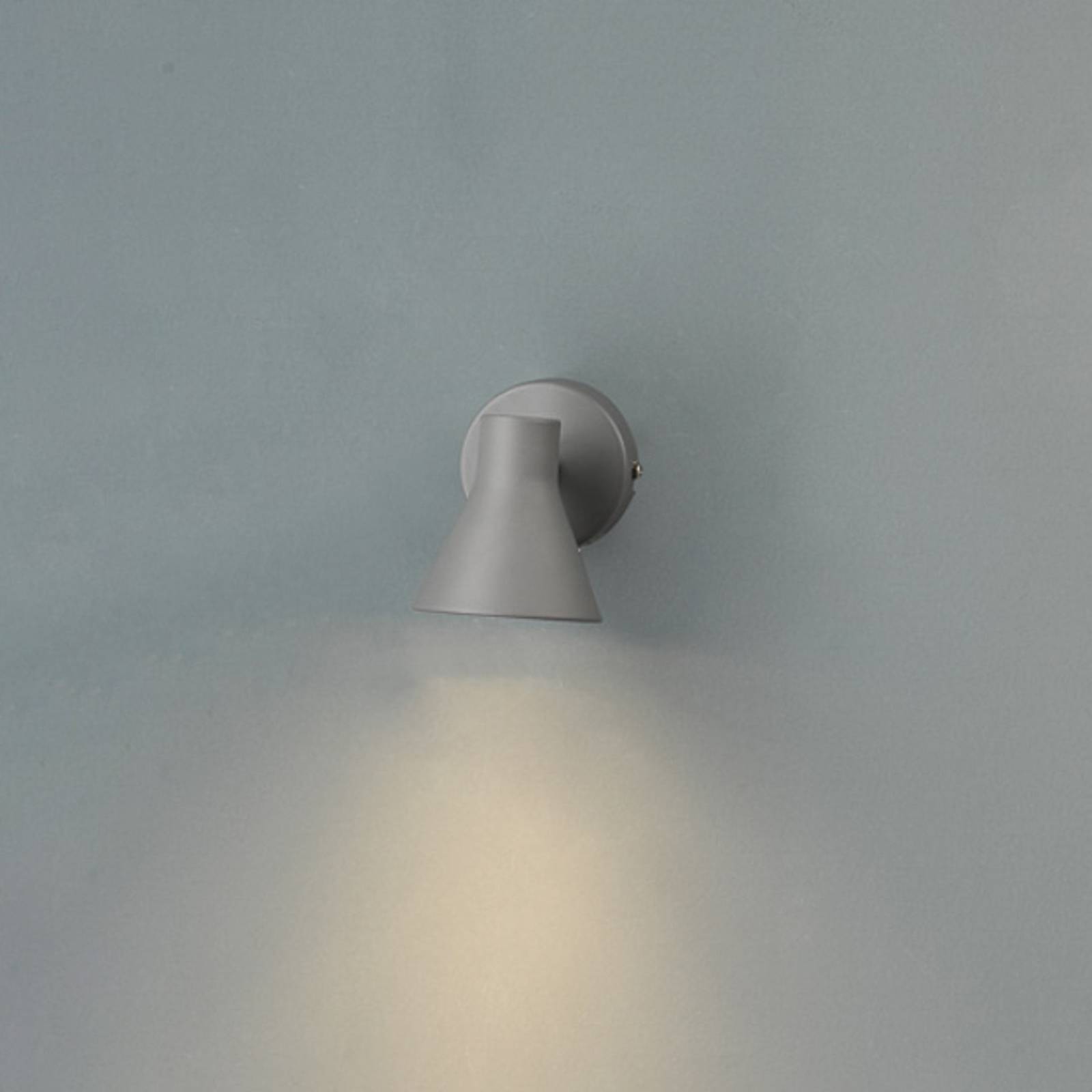 där lighting Diza vägglampa – väggspotlight i matt grå