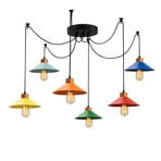 Hängeleuchte Manavgat, 6-flammig, Multicolour, Länge 144 cm