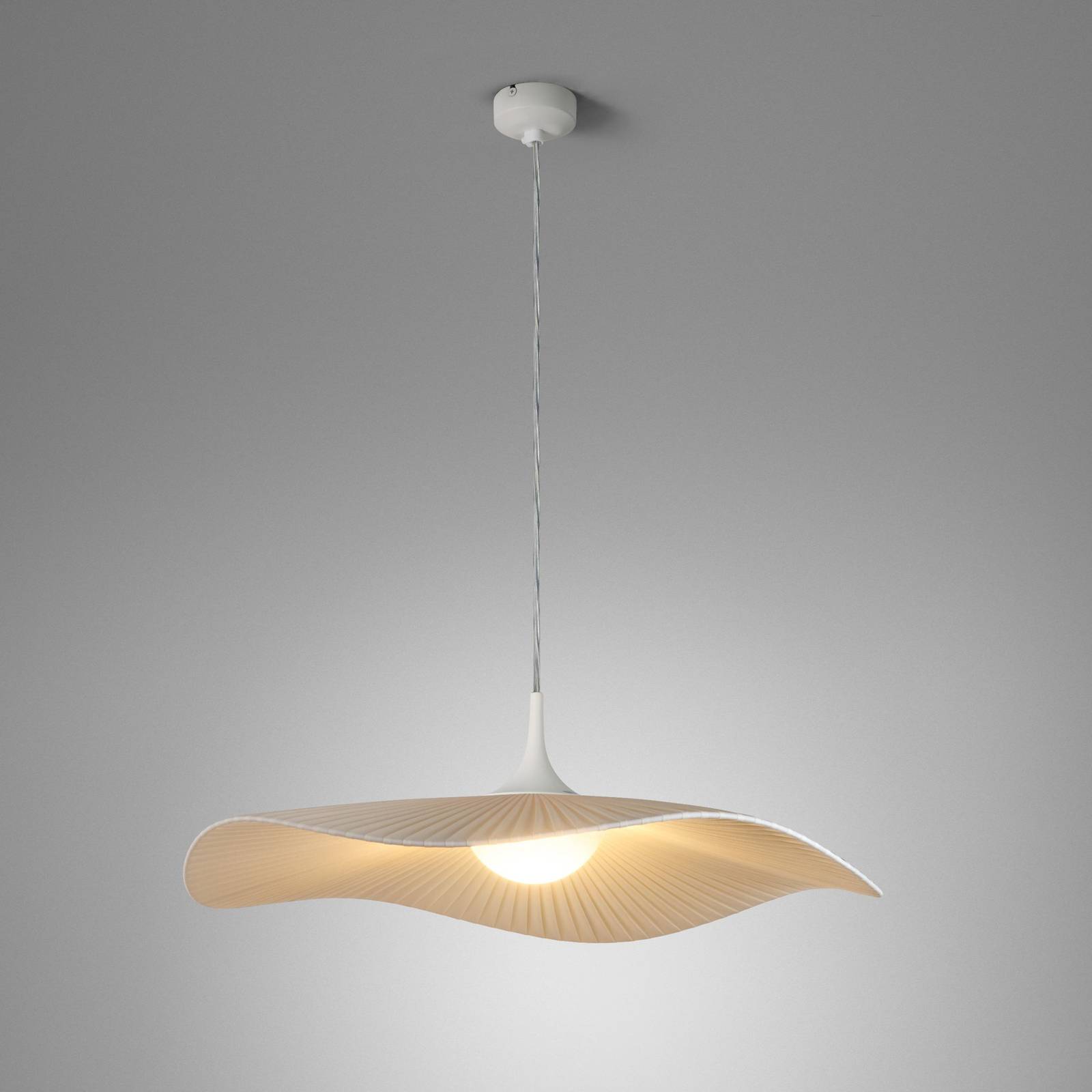 Lampa wisząca Bover LED Mediterránia, kolor kremowy, Ø 52 cm