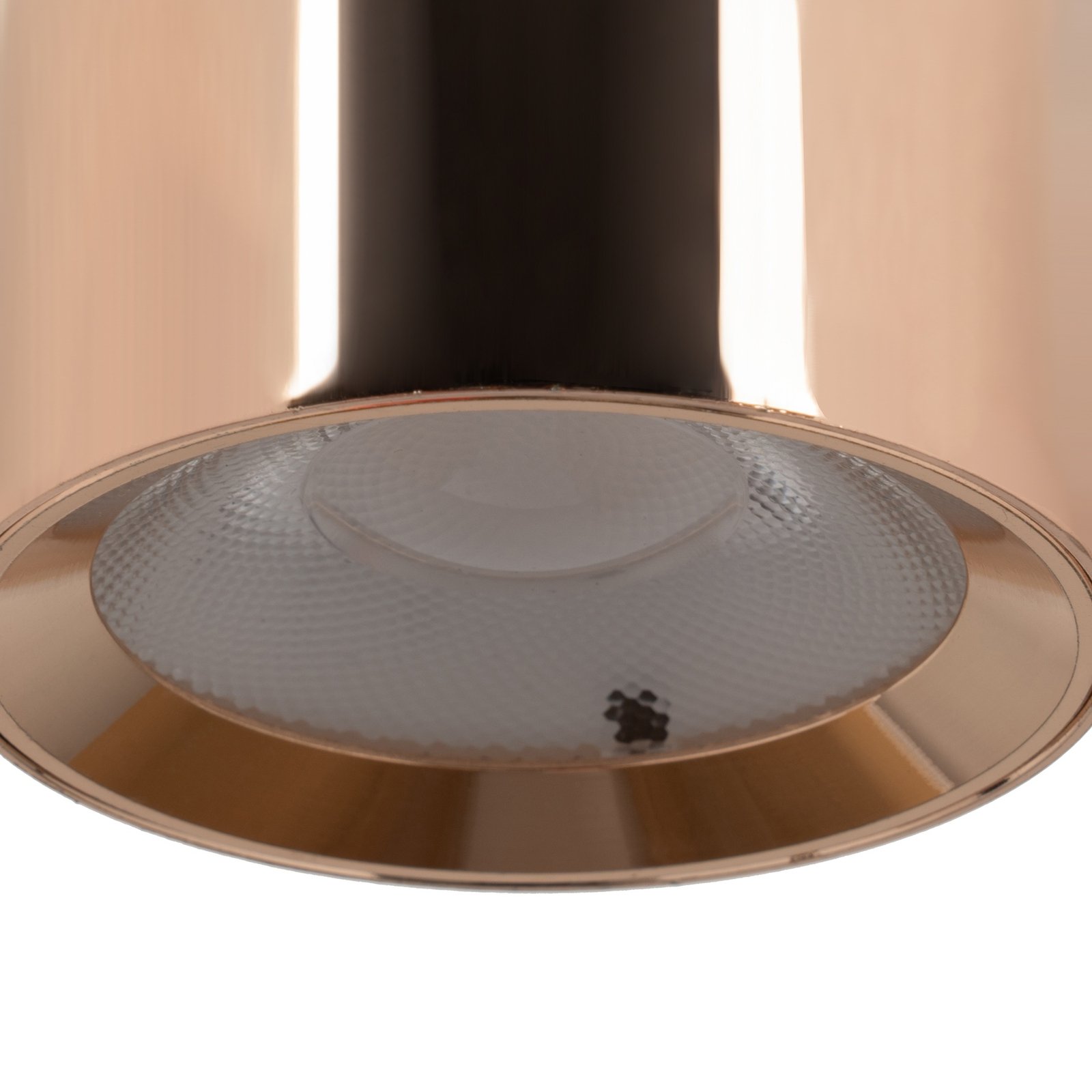 Lindby LED hanglamp Lumaro, goud, Ø 8 cm, aluminium, 48V, dimbaar