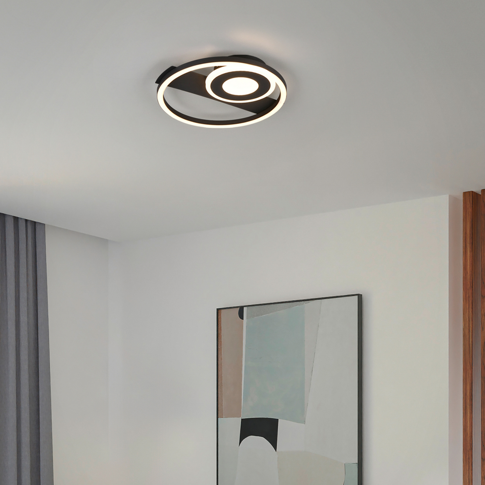 Plafoniera LED Horus, nero, 2500 lm, 3000 K, metallo Plafoniera LED Horus, nero, 2500 lm, 3000 K, metallo