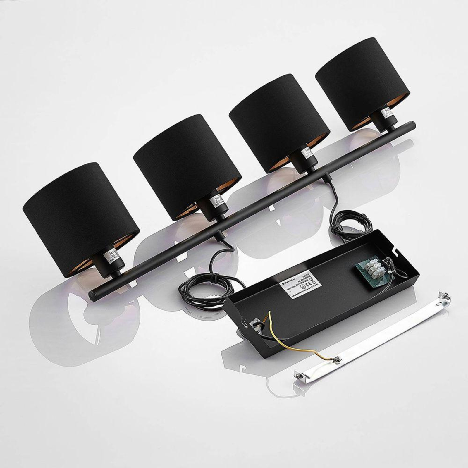 Fabric bar függőlámpa Vasilia fekete és arany színben