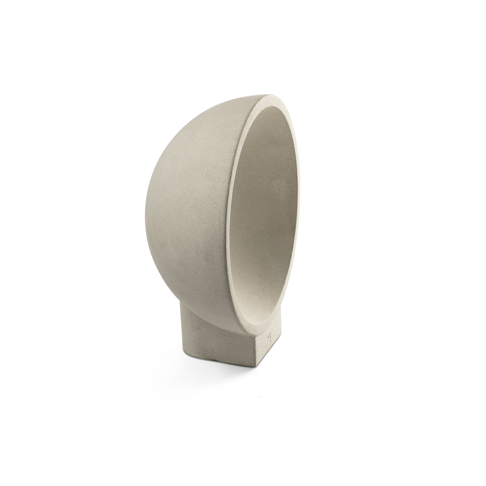 Luminaire pour socle LED Gaia, gris, béton, hauteur 38,8 cm