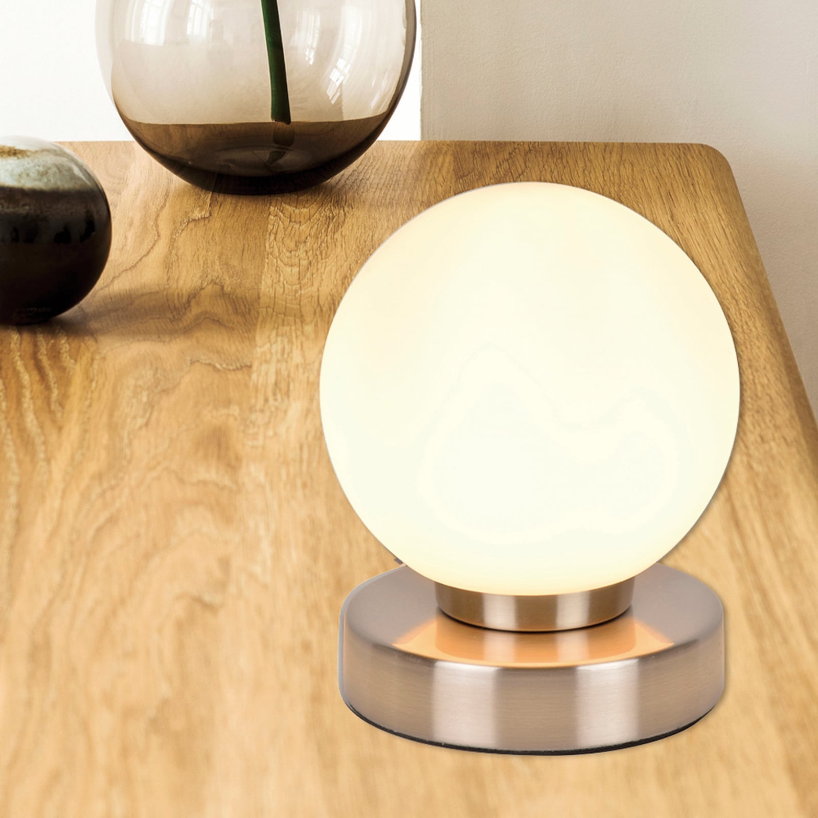 Lampada da tavolo Seventy color alluminio, altezza 15 cm - COREP SAS