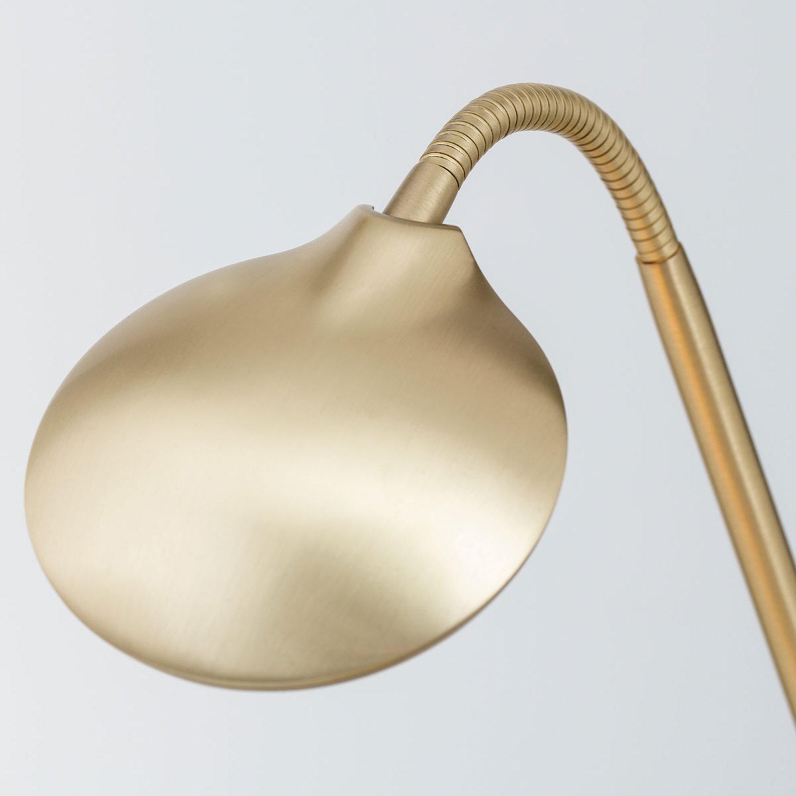 Cobra LED table lamp in matt brass