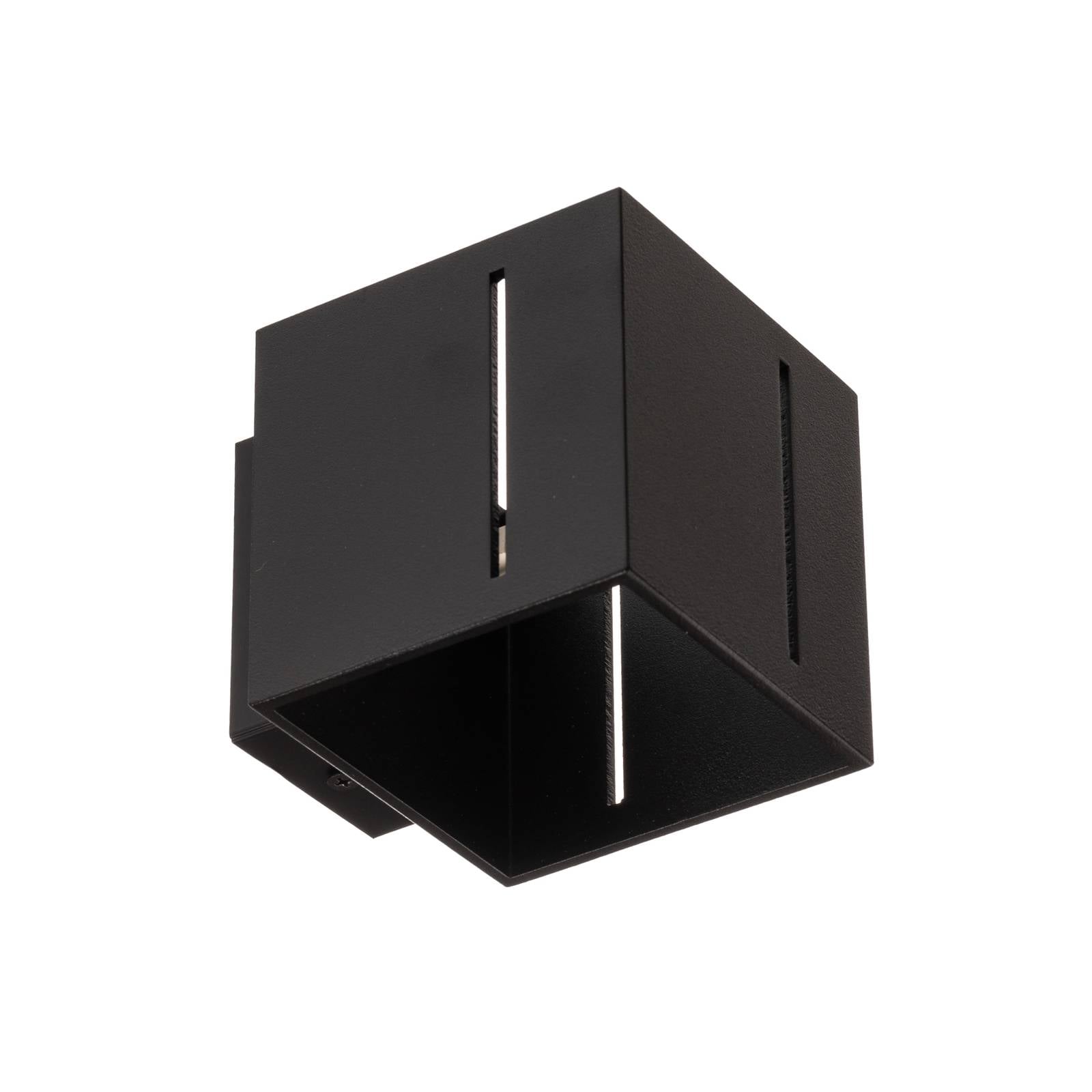 Wandleuchte Topic up/down aus Aluminium, schwarz