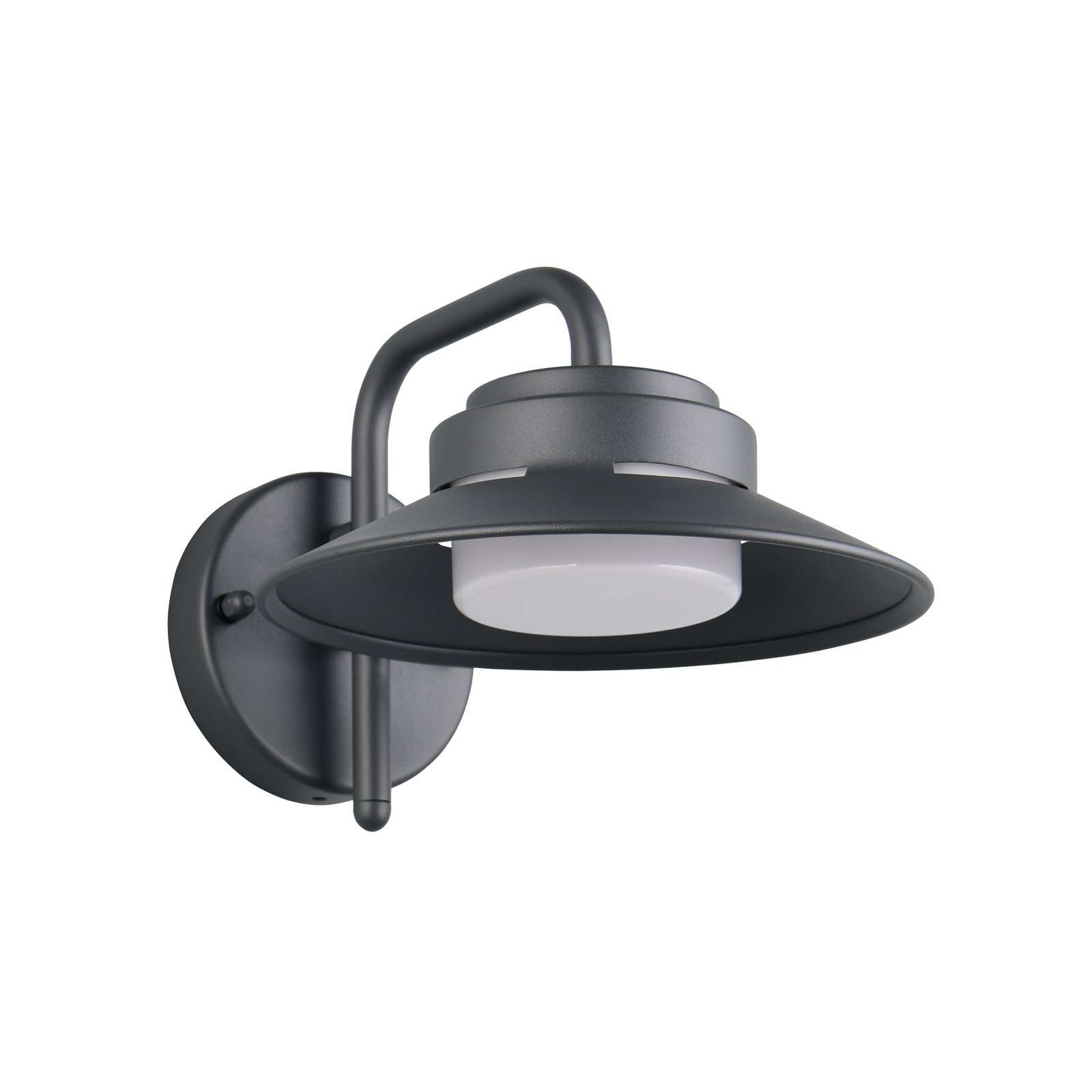 Āra sienas lampa Atrato, antracīta krāsā, Ø 20 cm, metāls