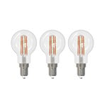 Arcchio lâmpada LED de incandescência E14 G45, conjunto de 3, 2700 K