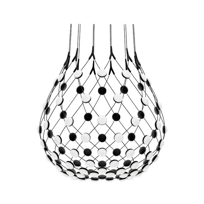 Luceplan - Mesh Pendelleuchte Ø80xH60 4m w/Wireless Kit Black