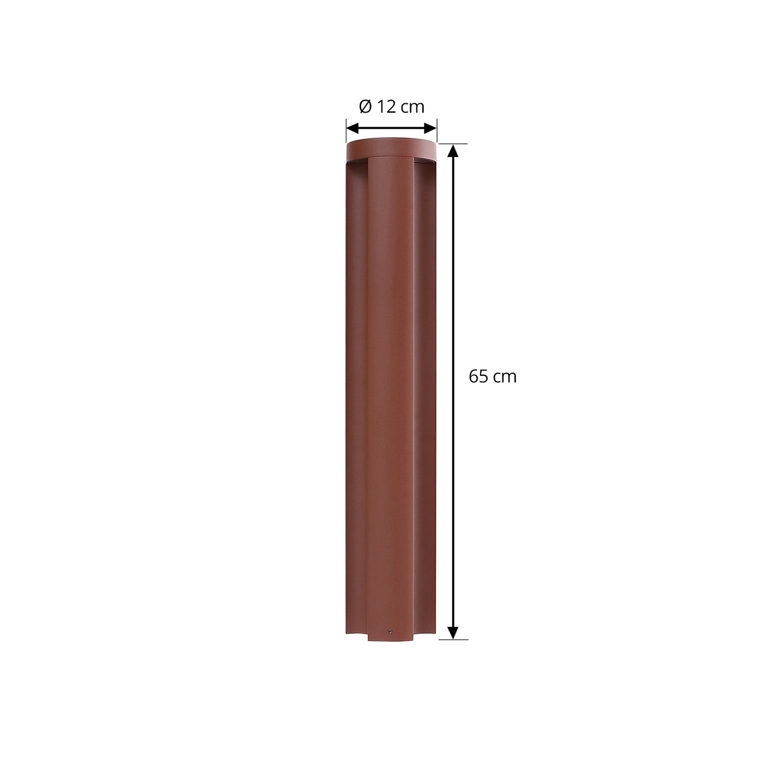 Raiku LED Extérieur Borne H65 Rouille - Lucande
