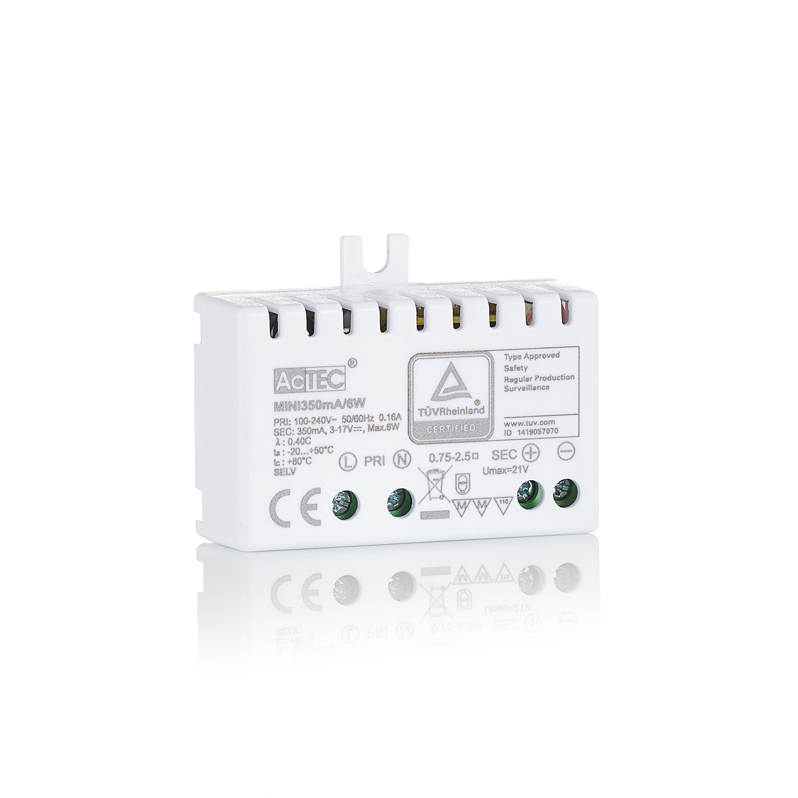 AcTEC Mini LED драйвер CC 350mA, 6W, IP20