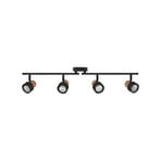 OSRAM Deckenstrahler CORK, schwarz, 4 Spots GU10-LED 927 dim