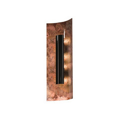 Aplique de pared Aura Herbst Pantalla negra, altura 60 cm