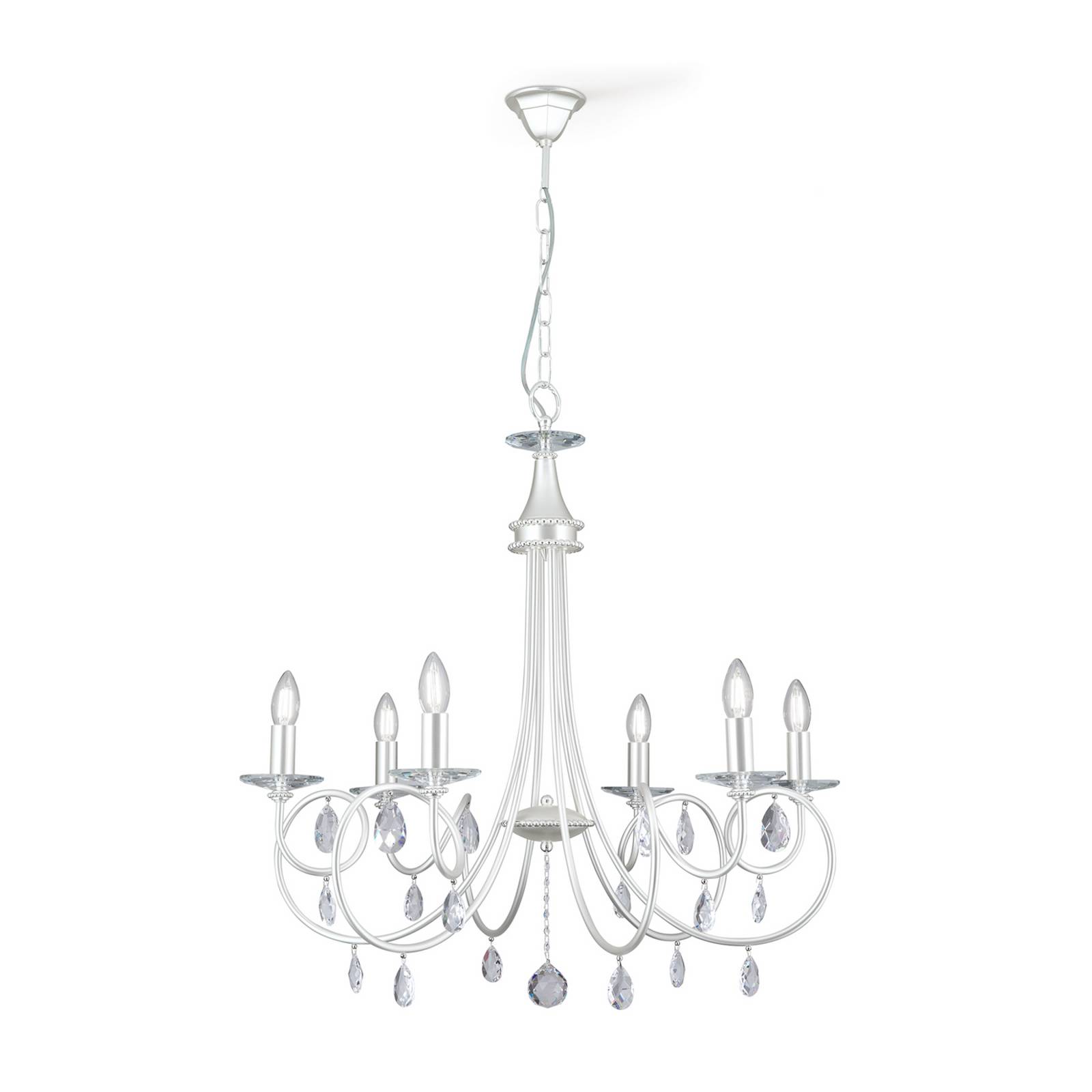 ORION Kronleuchter Violetta silber 6-flammig