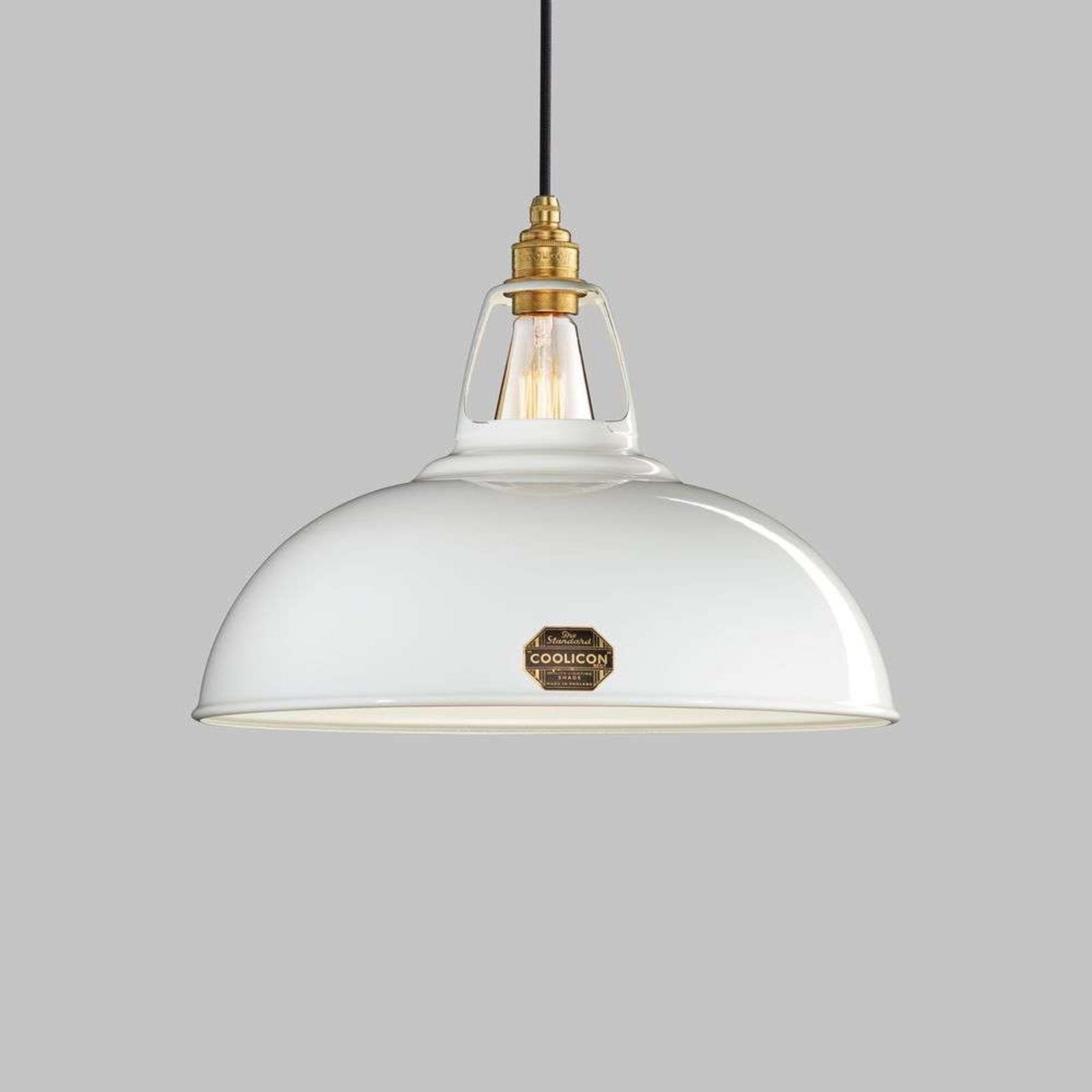 Stor pendellampe i design fra 1933, original hvid – Coolicon - Stue - Metal