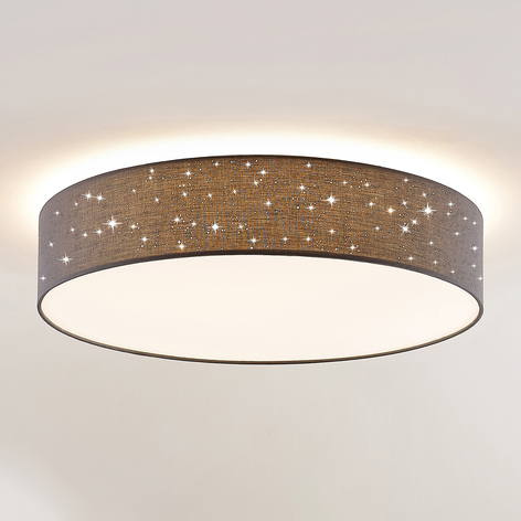 Lindby Ellamina LED-Deckenlampe, 60 cm, dunkelgrau
