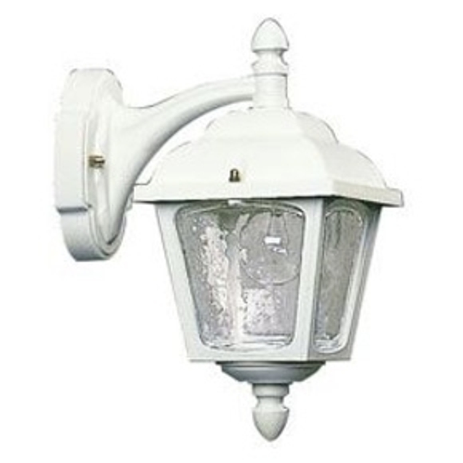 Albert Leuchten Country house outdoor wall light 716, white, cast aluminium, container glass, E27, 75 W, energy efficiency: A++, H: 35 cm