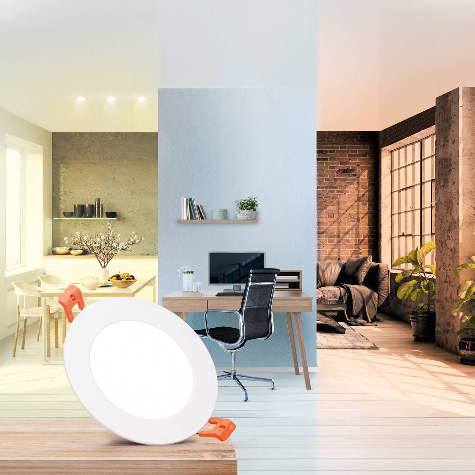 LEDVANCE SMART+ LEDVANCE SMART+ SUN@Home Slim zapuštěná bílá Ø12cm