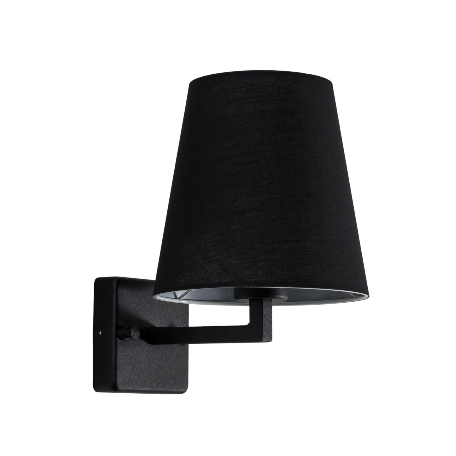 Wandleuchte Profil, schwarz, Metall/ Stoff, Höhe 30 cm