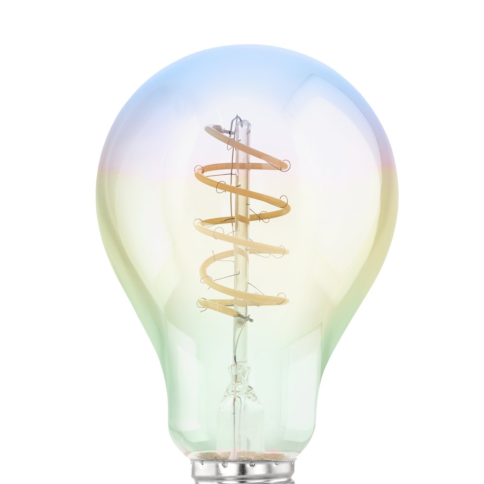 LED spuldze E27 4W A75 2000K Filament iridescent dim