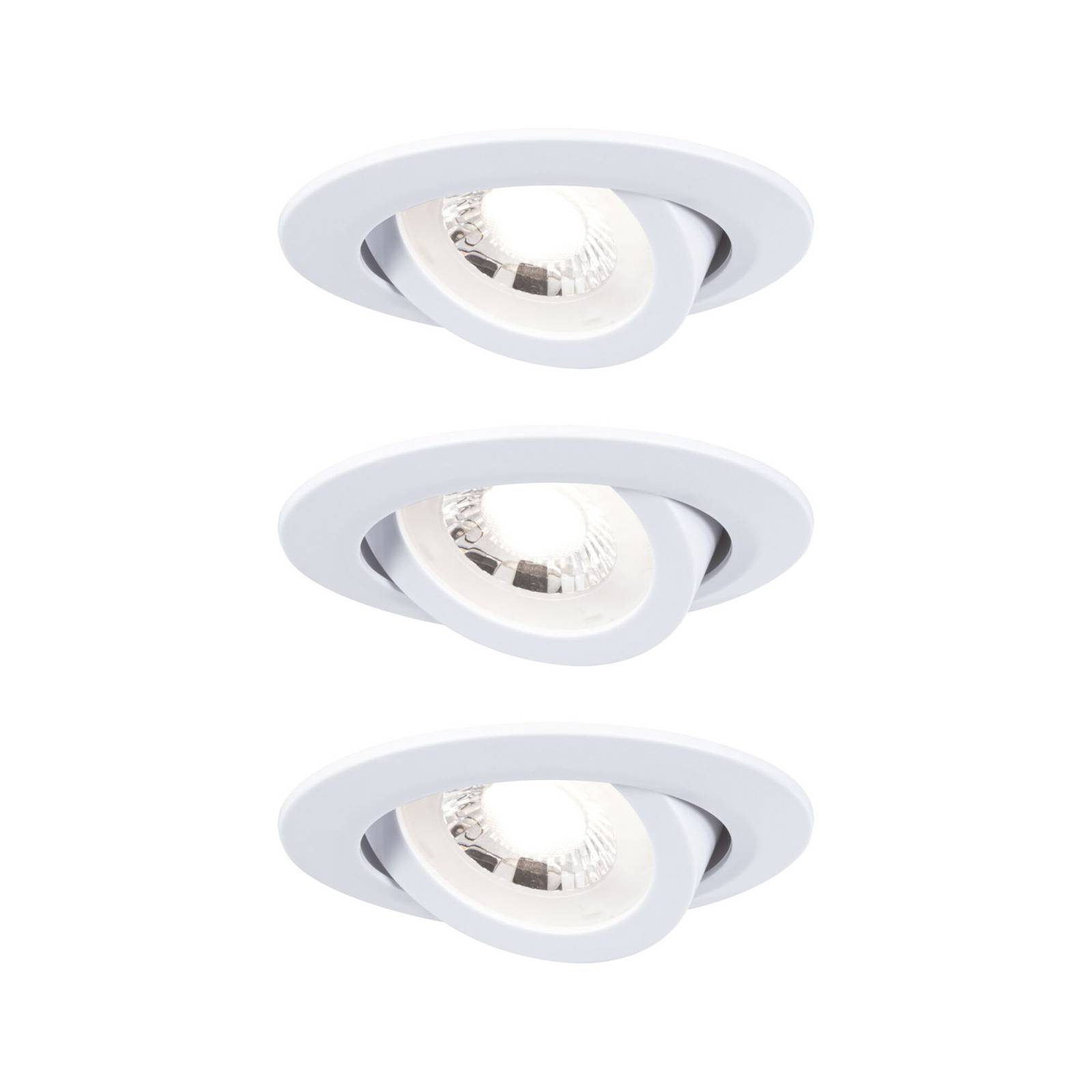 Paulmann LED-downlight 93388 sett 3×4,8 W hvit
